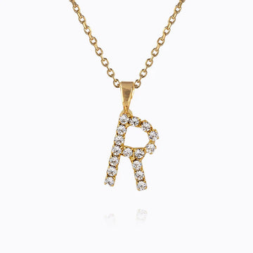 Caroline Svedbom R Mini Gold Letter Necklace