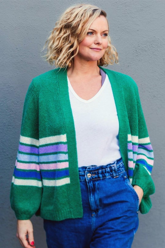 Sugarhill Brighton Green Colour Block/Stripes Yvette