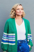 Sugarhill Brighton Green Colour Block/Stripes Yvette