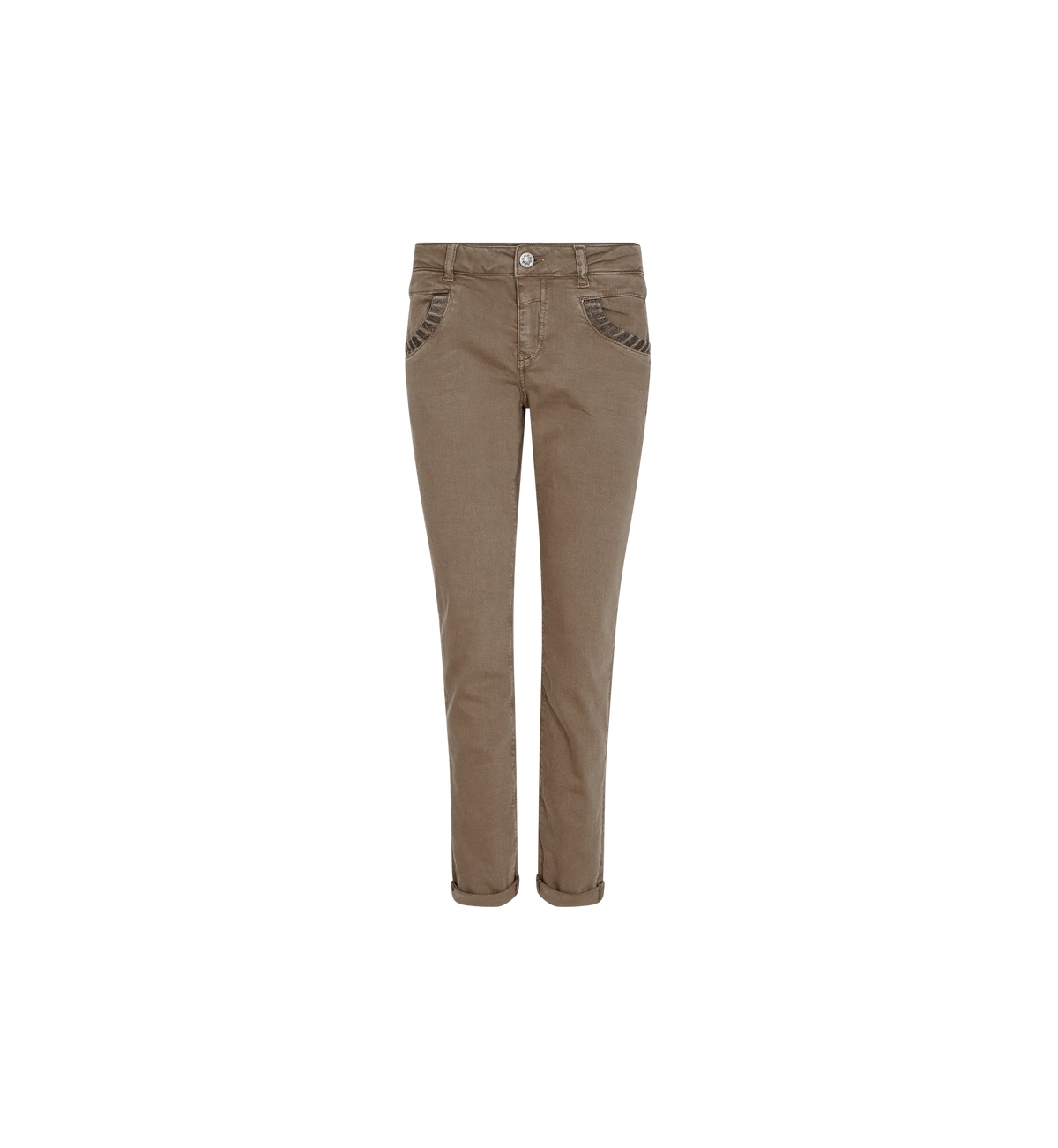 Mos Mosh Naomi Capers Green Colour Glow Pant