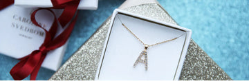 Caroline Svedbom Crystal A Letter Mini Necklace