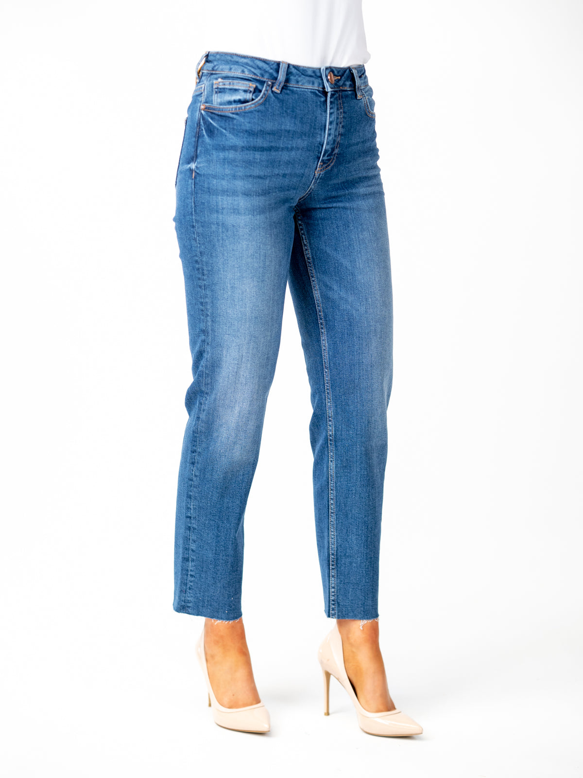 Mos Mosh Blue Ankle Stella Straight Jeans