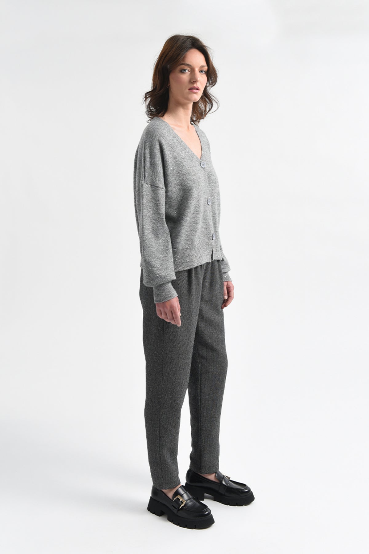 Molly Bracken Grey Knitted Cardigan