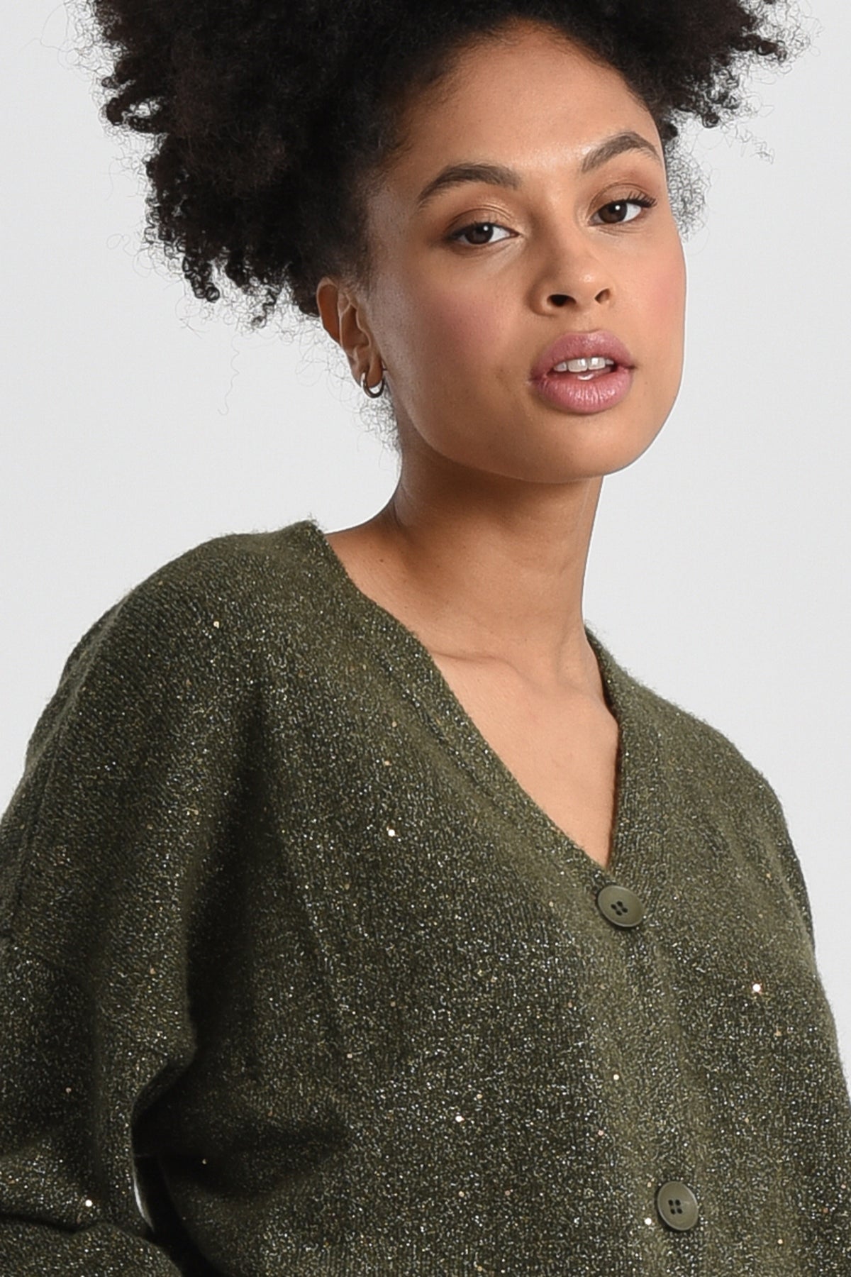 Molly Bracken Khaki Knitted Cardigan