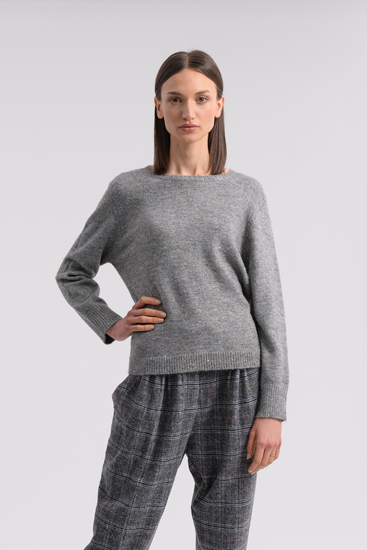 Molly Bracken Grey Knitted Sweater