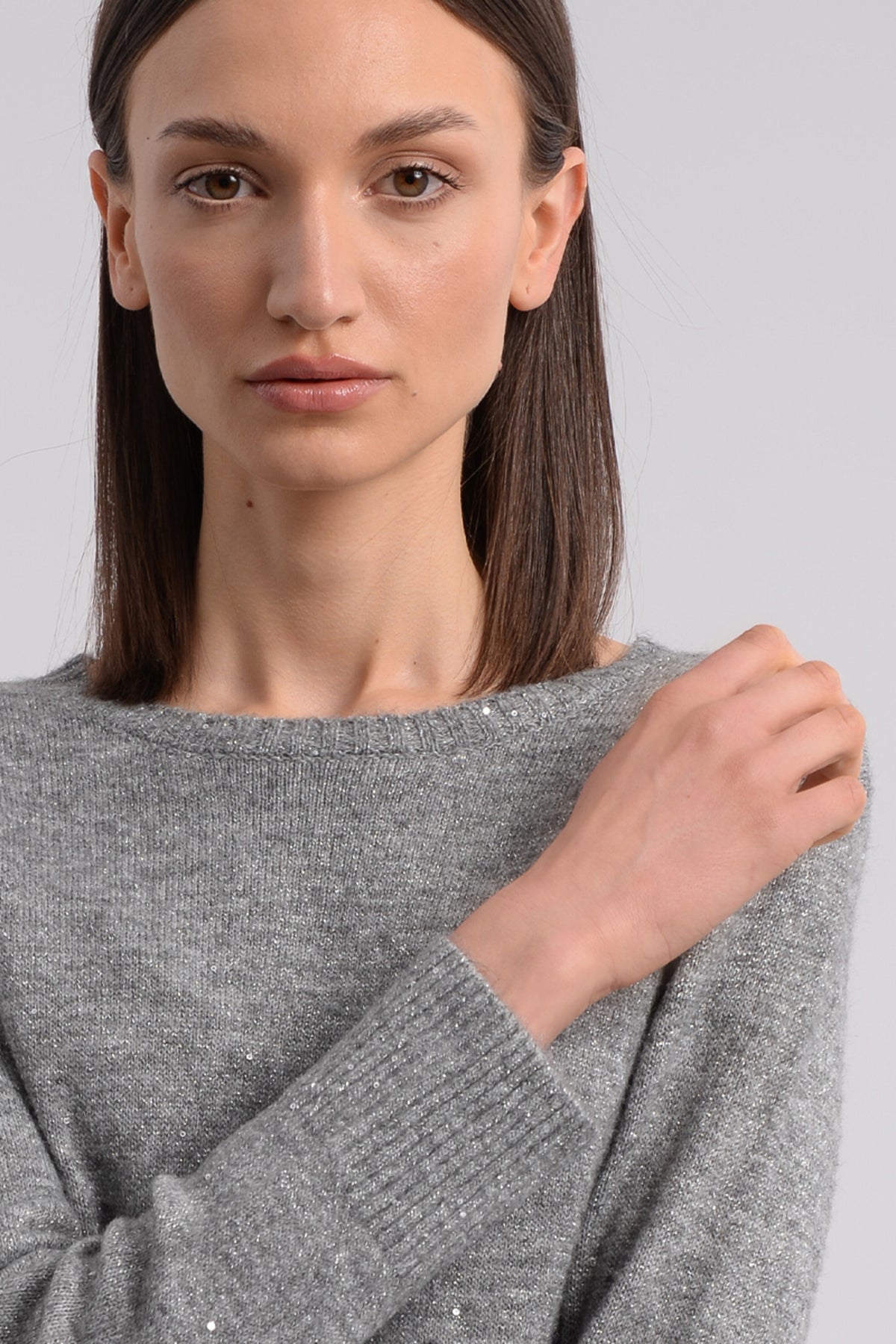 Molly Bracken Grey Knitted Sweater