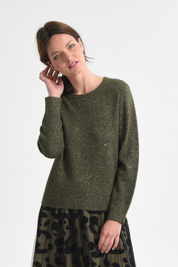Molly Bracken Khaki Knitted Sweater