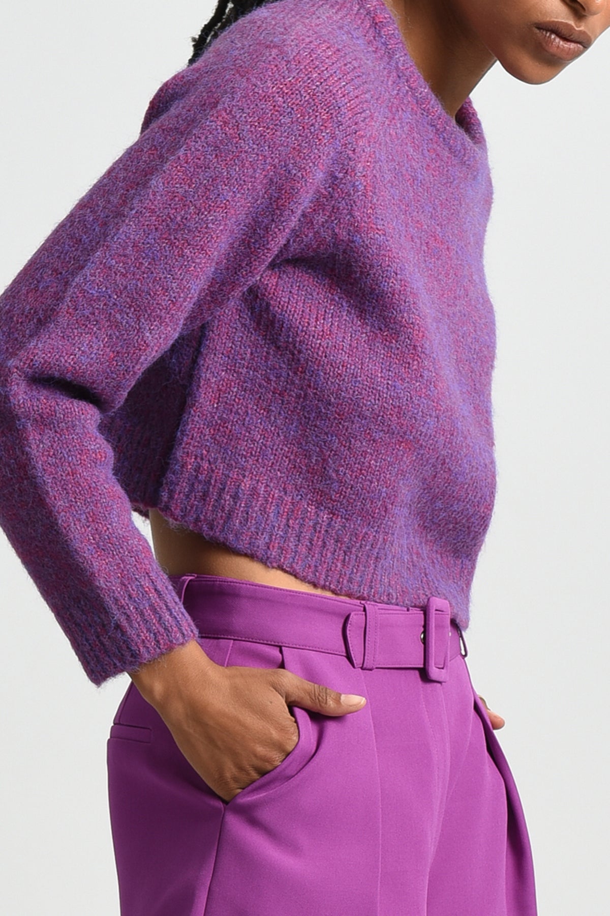 Molly Bracken Purple Knitted Sweater