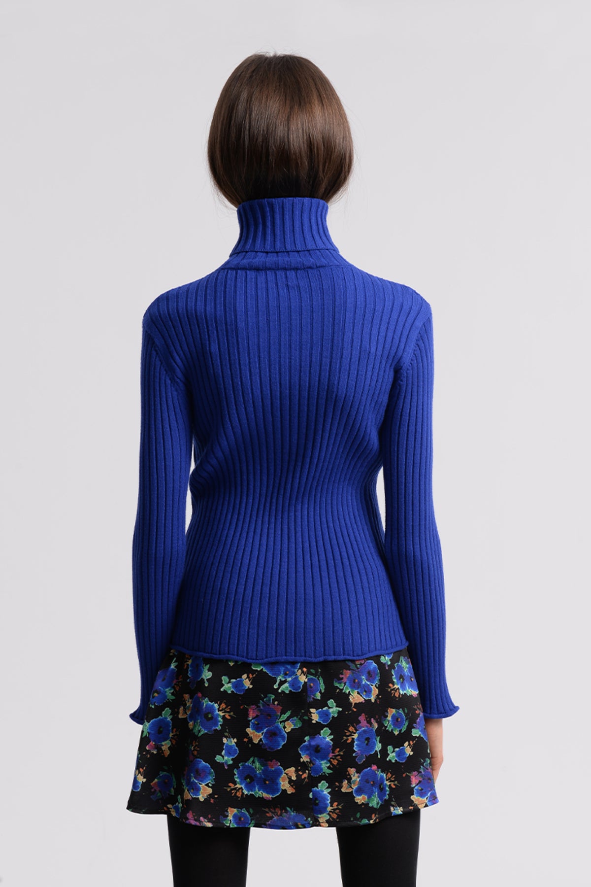 Molly Bracken Electric Blue Turtle Neck Jumper