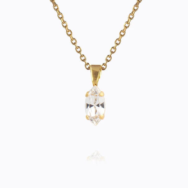 Caroline Svedbom Petite Navette Necklace - Crystal
