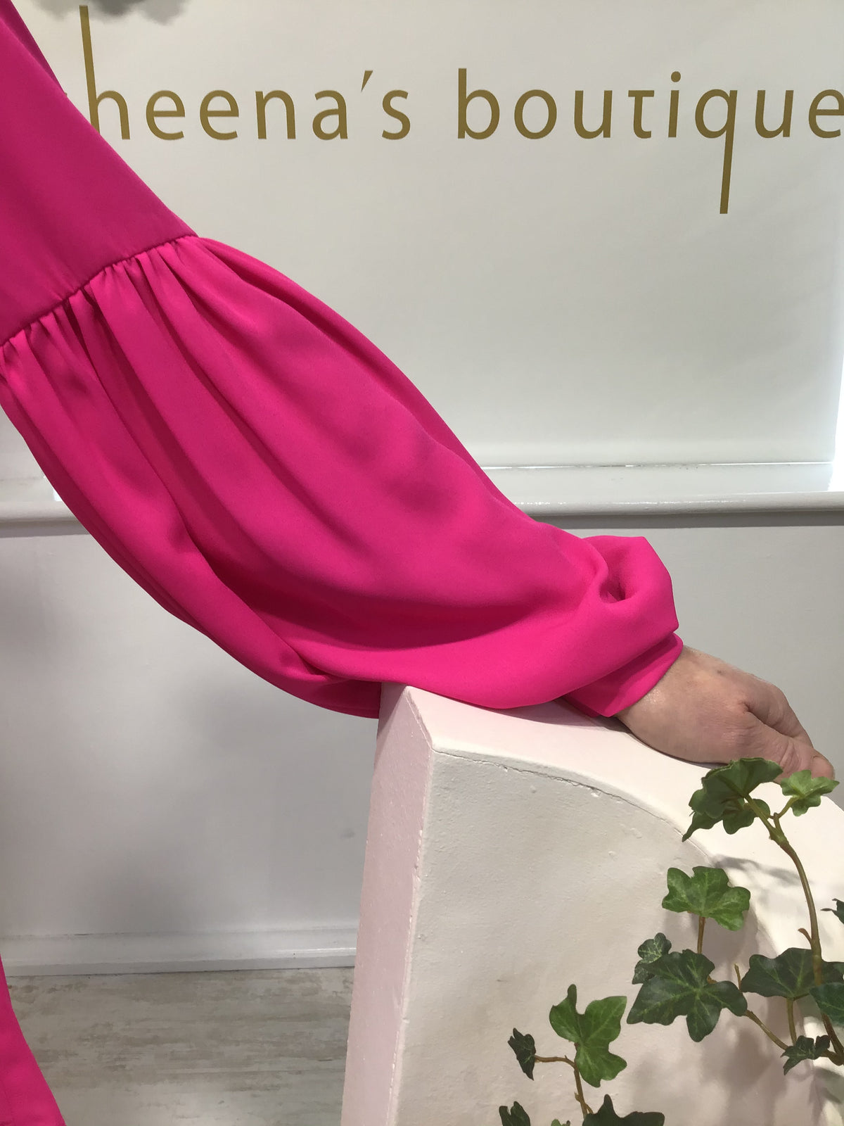 Joseph Ribkoff Overlap Hem, Balloon Sleeve Blouse