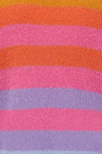 Sugarhill Brighton Rainbow Stripe Cardigan Yvette