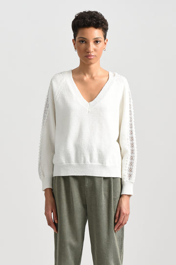 Molly Bracken White Knitted Sweater