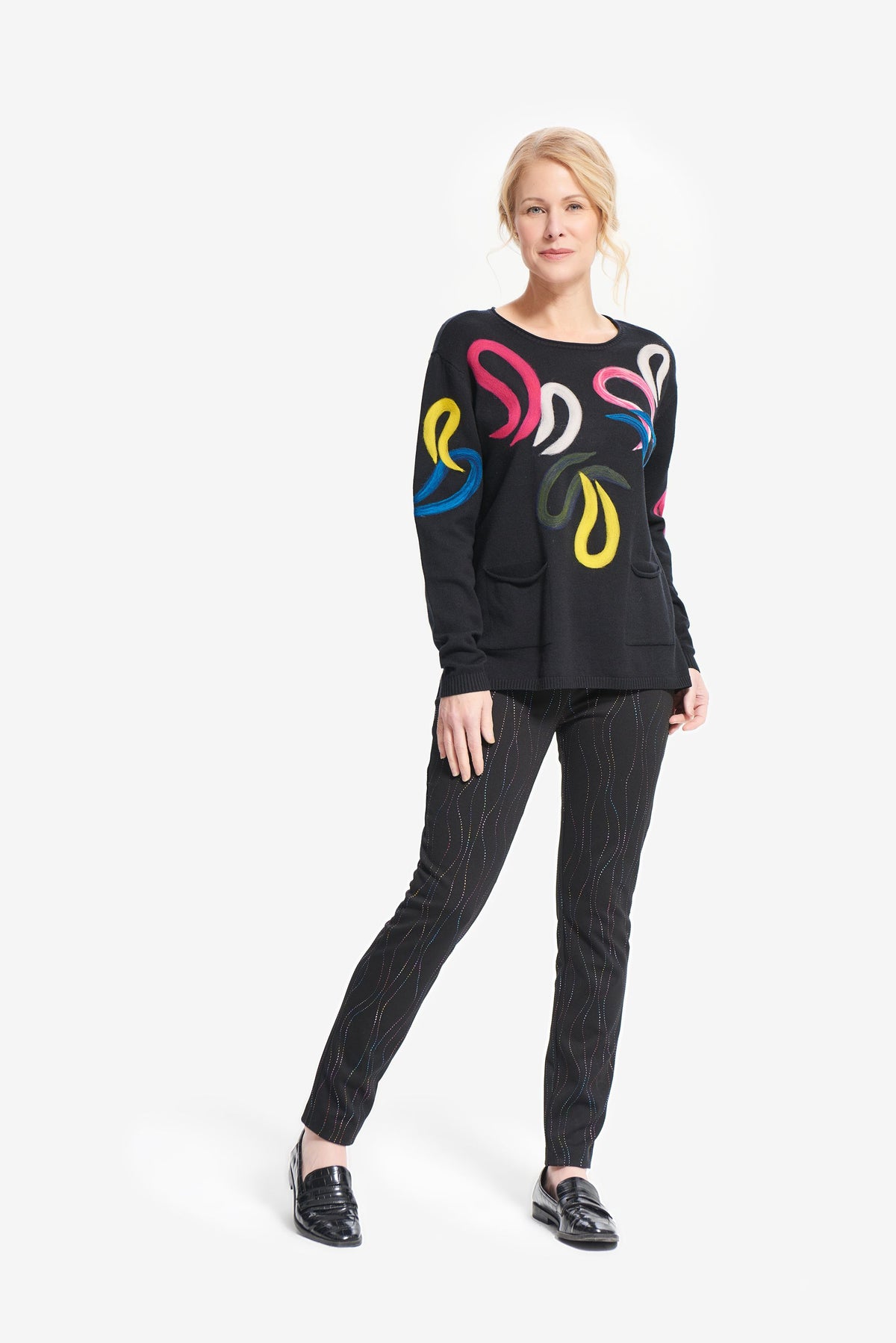 Joseph Ribkoff Embroidered Sweater