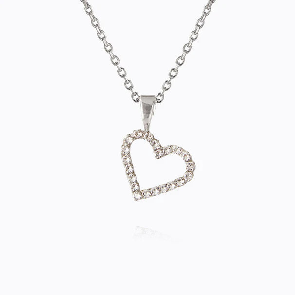 Caroline Svedbom Mini Sweetheart Necklace Crystal Rhodium