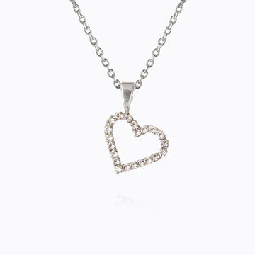 Caroline Svedbom Mini Sweetheart Necklace Crystal Rhodium