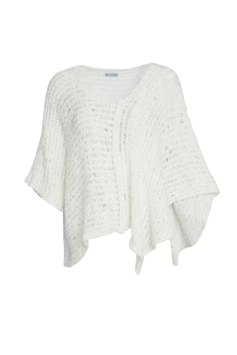 Naya White V-Neck Square Knit