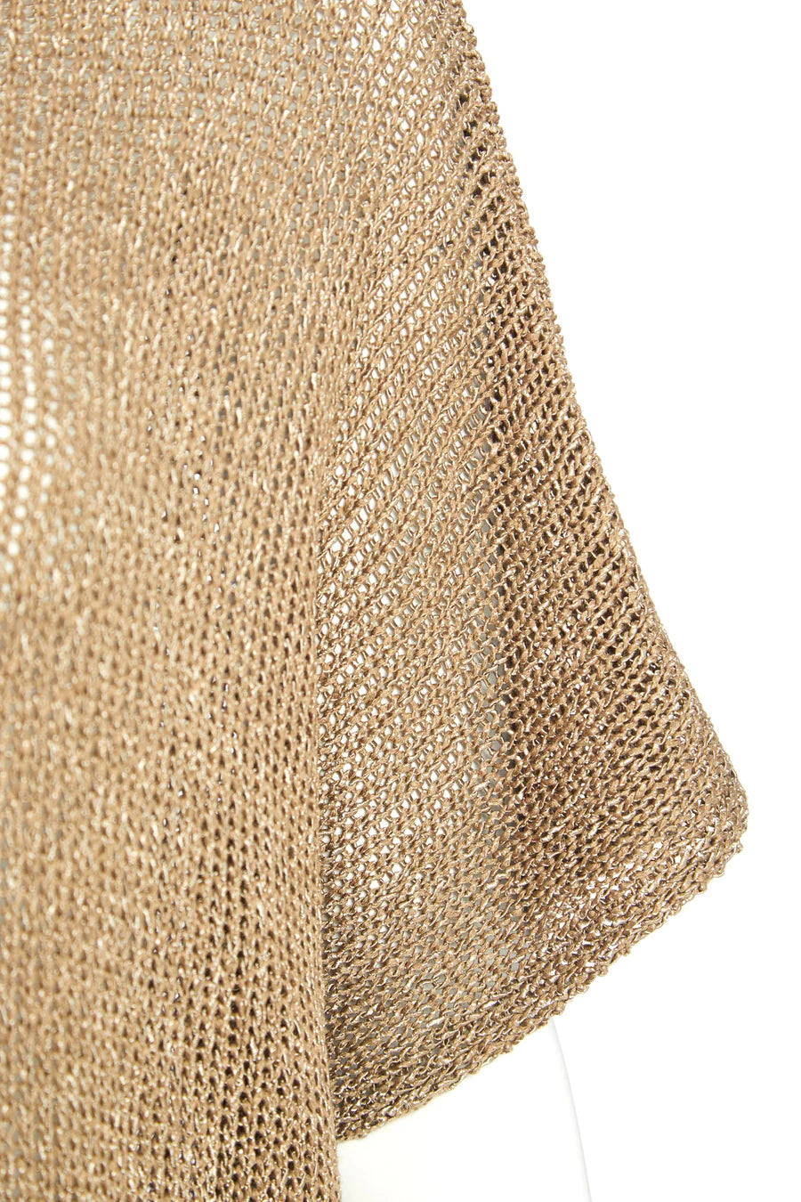 Naya Taupe/Golden Knit With Stitch Trim