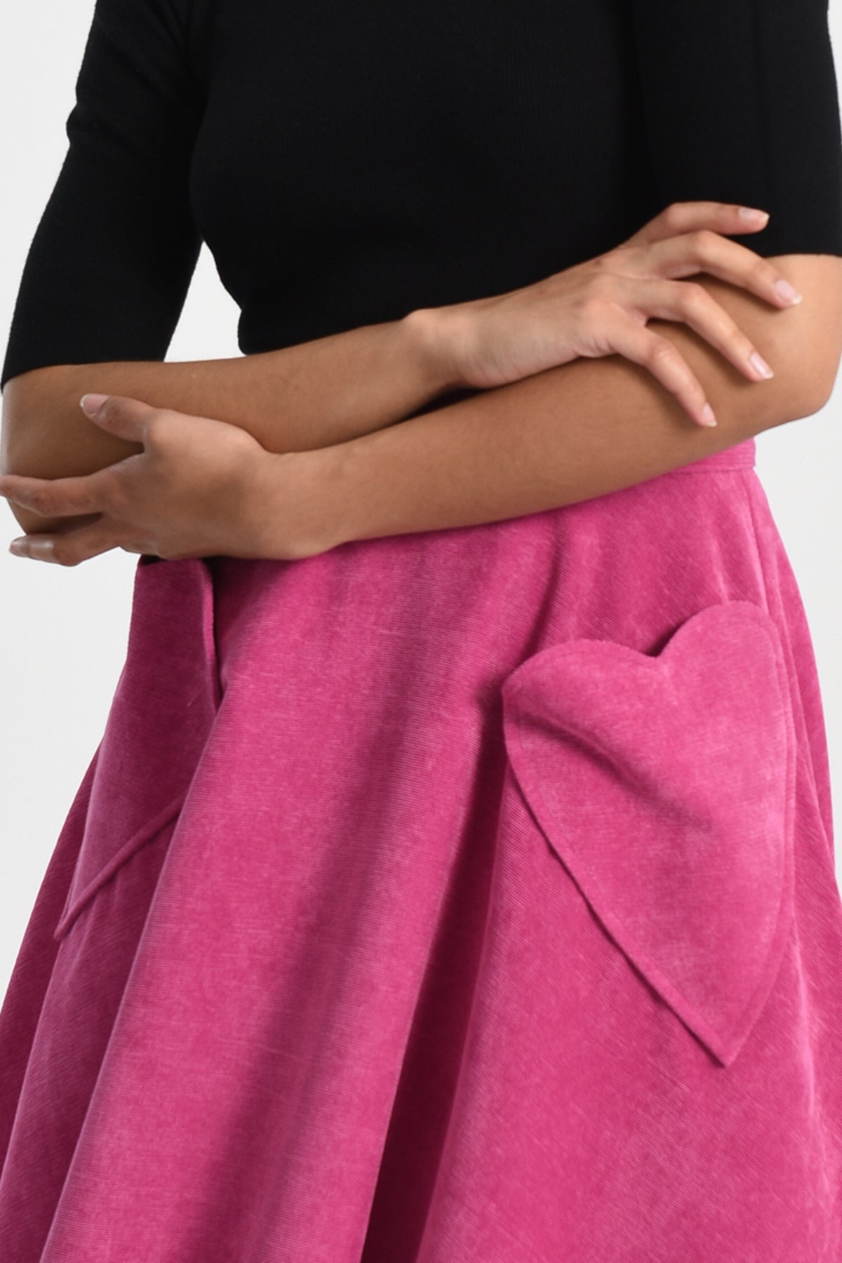 Molly Bracken Pink Woven Skirt