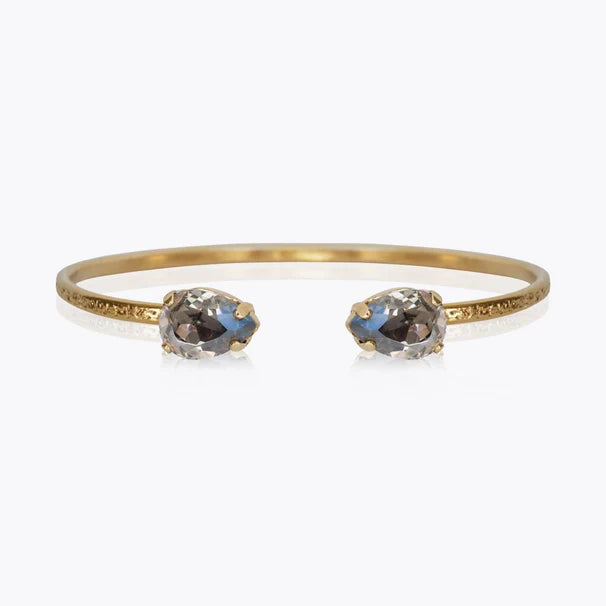 Caroline Svedbom Petite Drop Gold Bracelet - Black Diamond