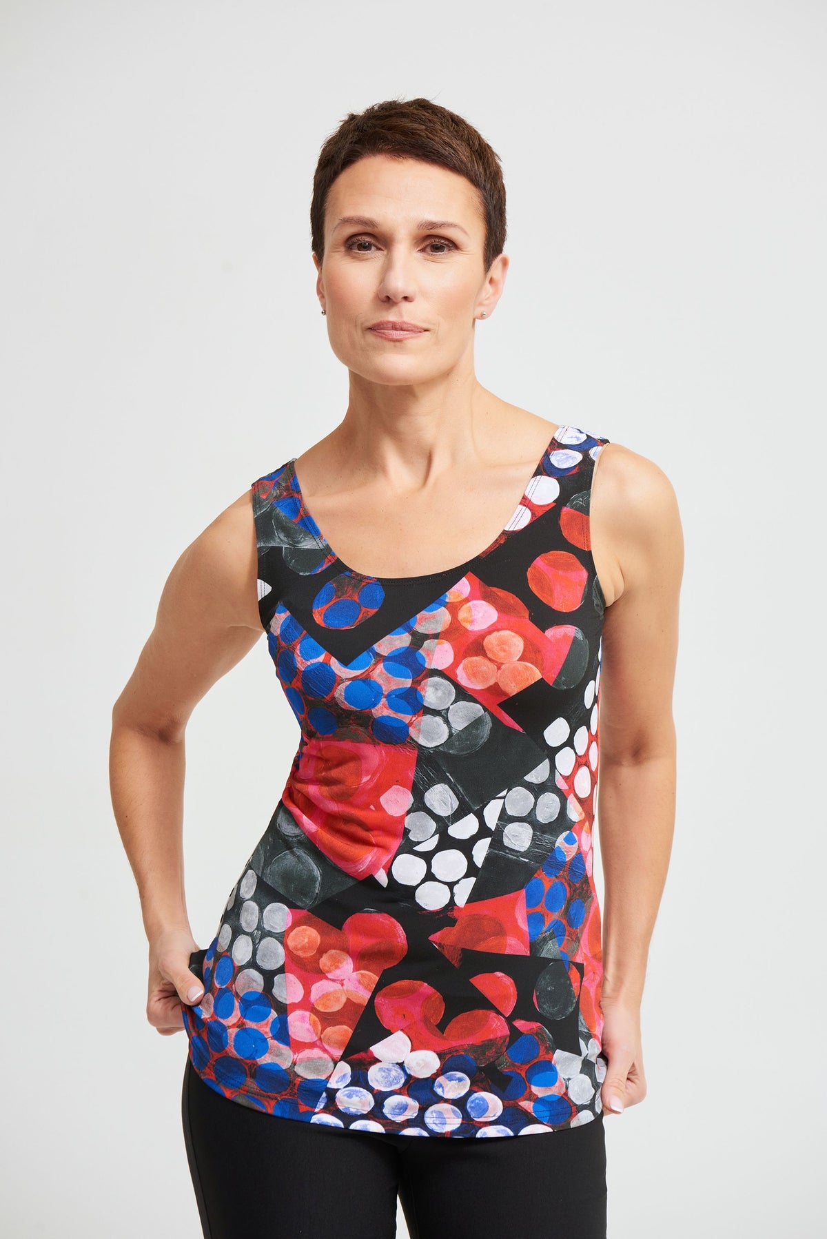 Joseph Ribkoff Chiffon Twin Set Top