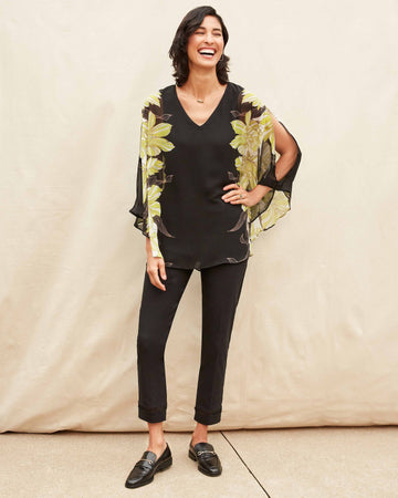 Joseph Ribkoff Floral, Batwing Top
