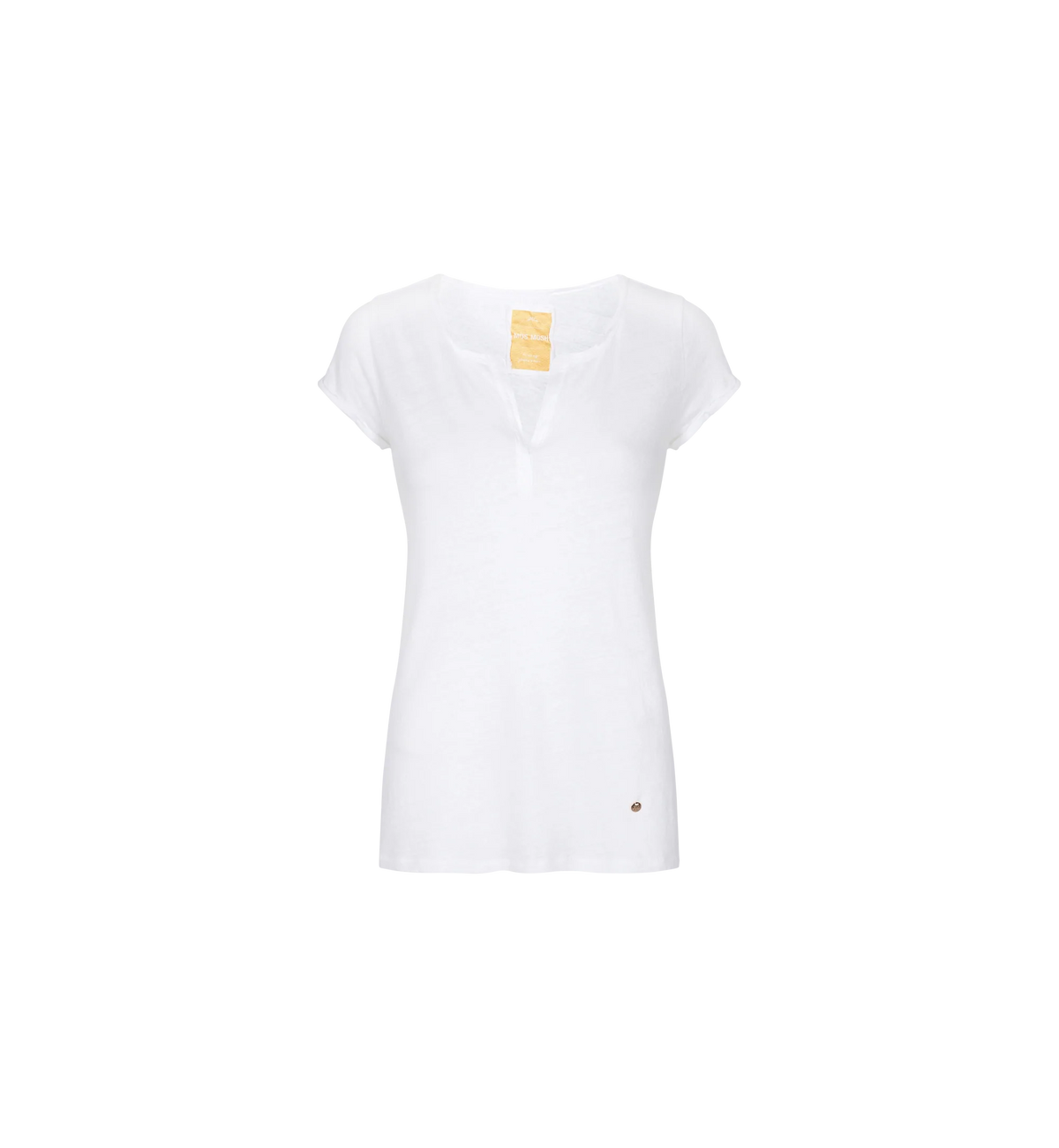 Mos Mosh White Crop Short Sleeved Tee - White