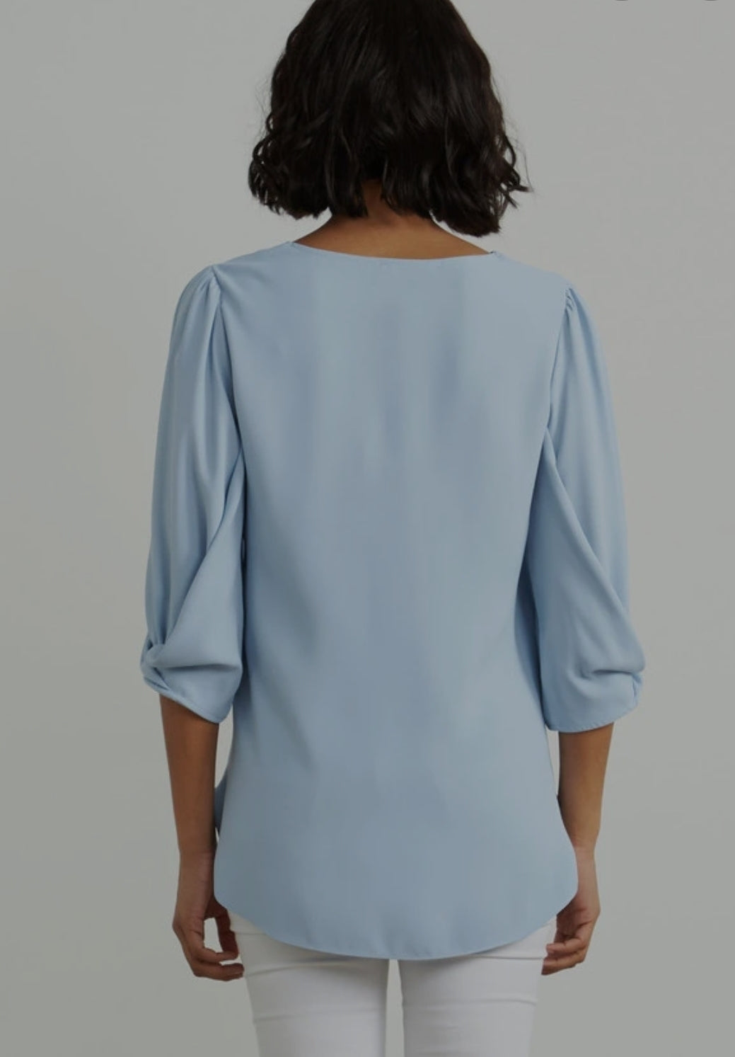 Joseph Ribkoff V-Neck, Blouson Sleeve Blouse