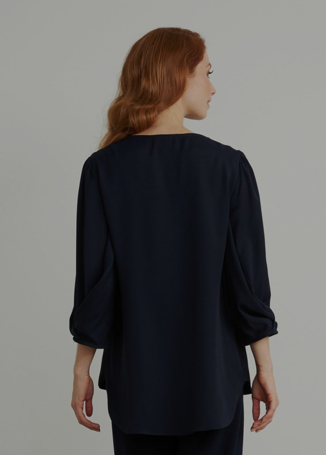 Joseph Ribkoff V-Neck, Blouson Sleeve Blouse