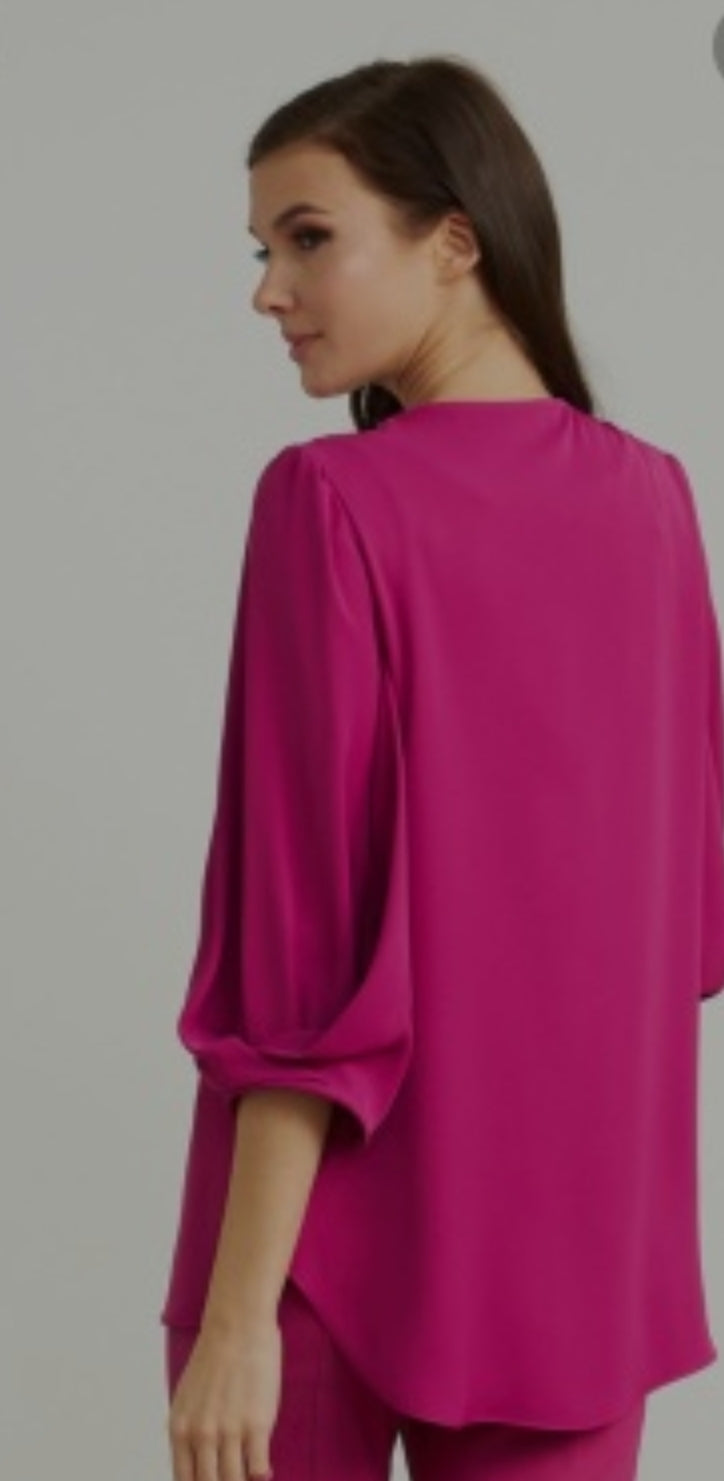Joseph Ribkoff V-Neck, Blouson Sleeve Blouse