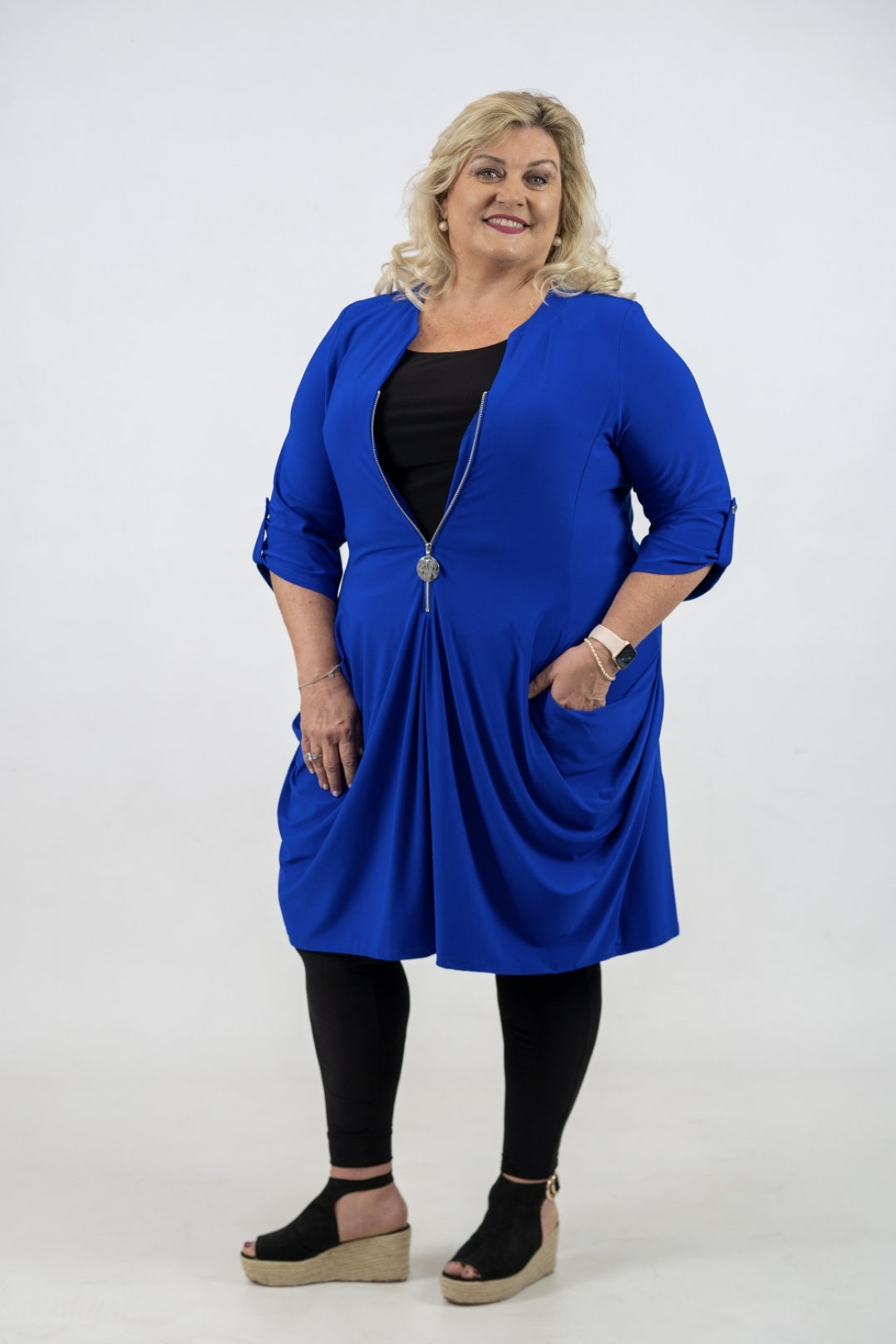 Joseph Ribkoff Relaxed Fit, Zip Front Dress