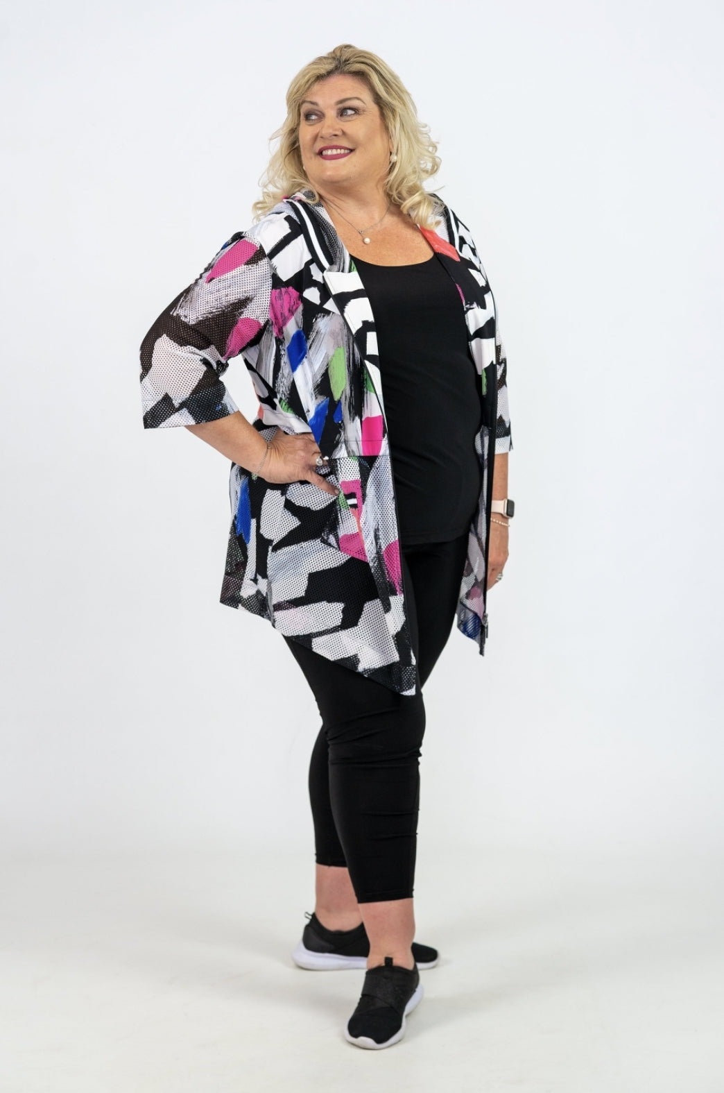 Joseph Ribkoff Mesh Fabric Urban Top