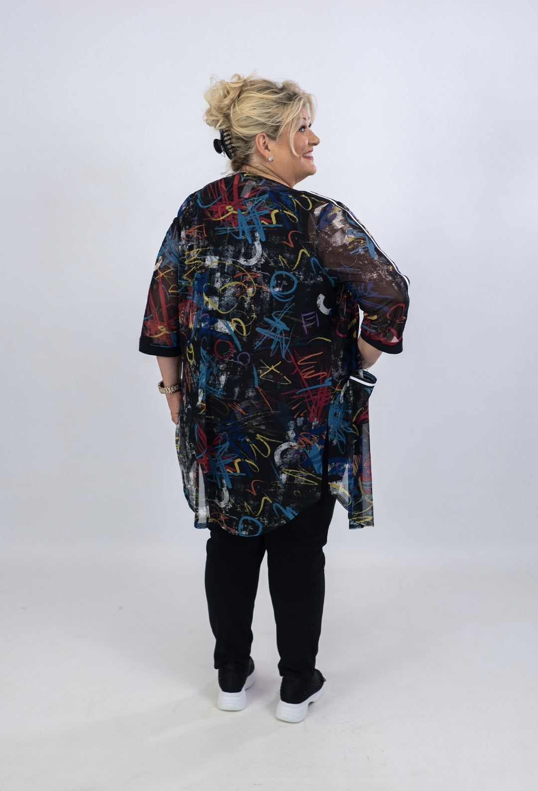 Joseph Ribkoff Multi-Coloured Graffati Twin Set Top