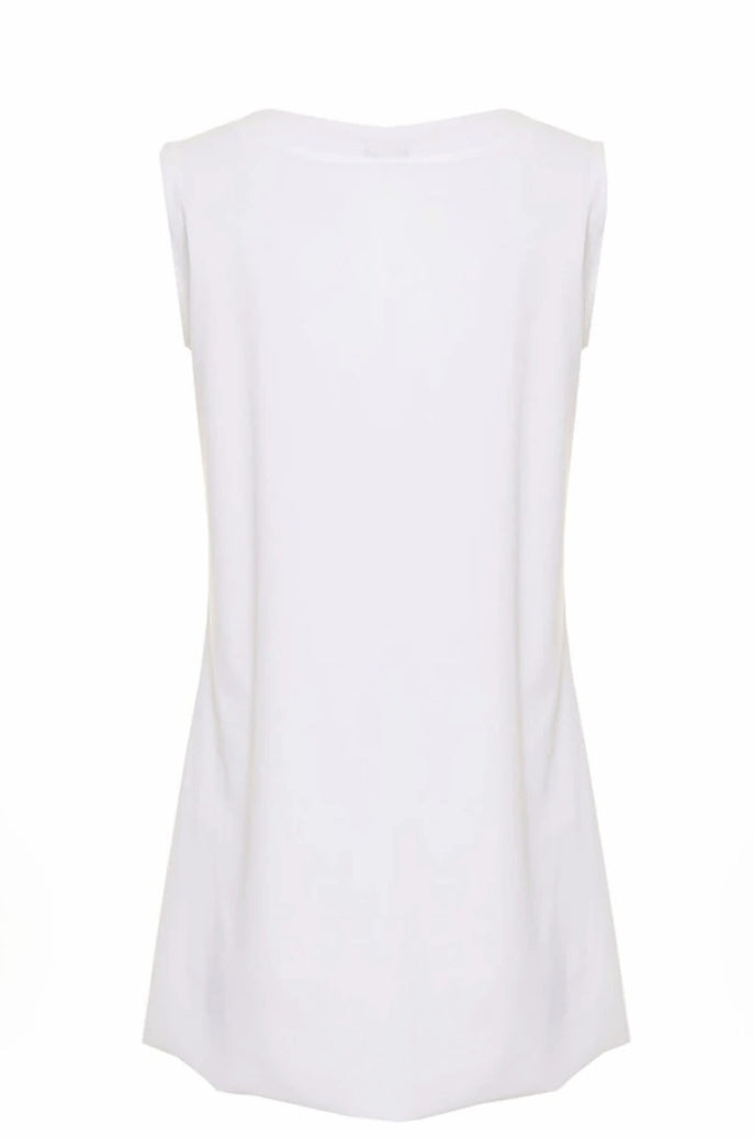 Naya White Scooped Back Cami