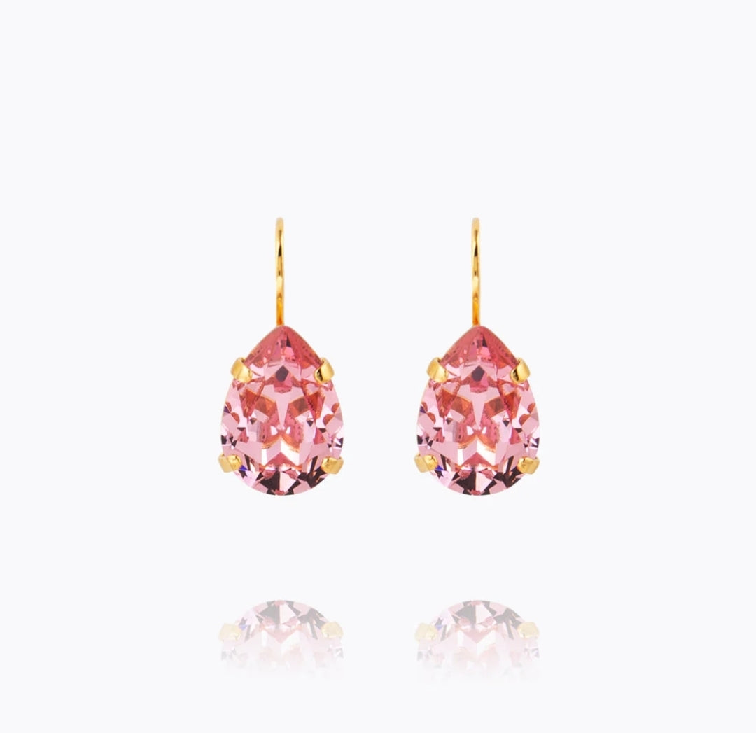 Caroline Svedbom Mini Drop Clasp Earrings Light Rose