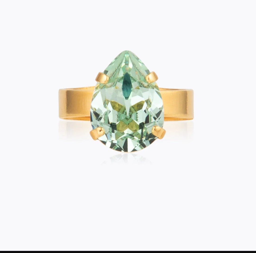 Caroline Svedbom Mini Drop Ring Gold Crystolite