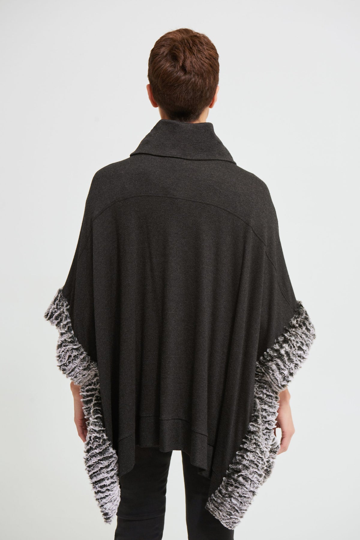 Joseph Ribkoff Faux Fur Trim Cover-Up