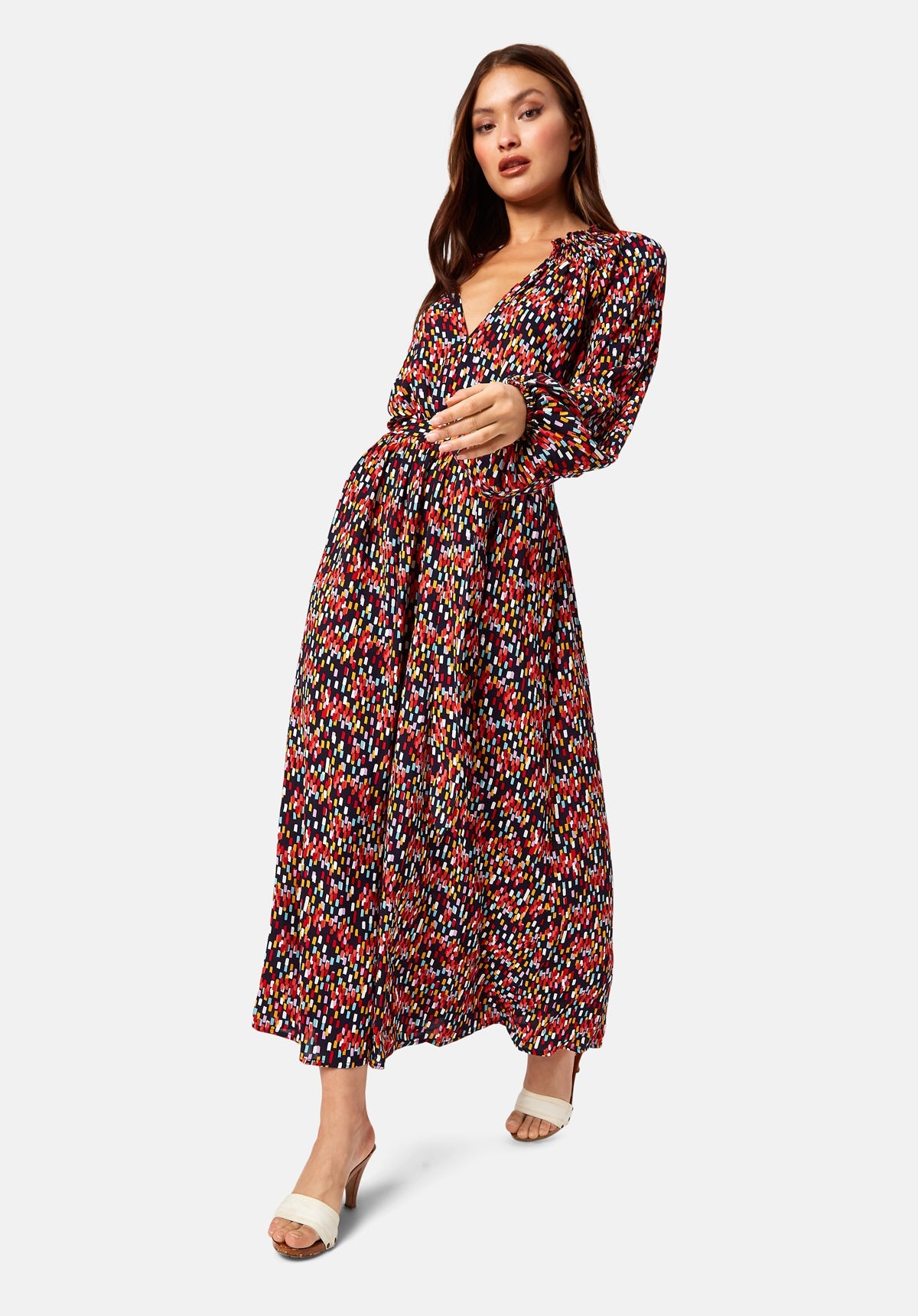 Traffic People Corrine Navy Dress