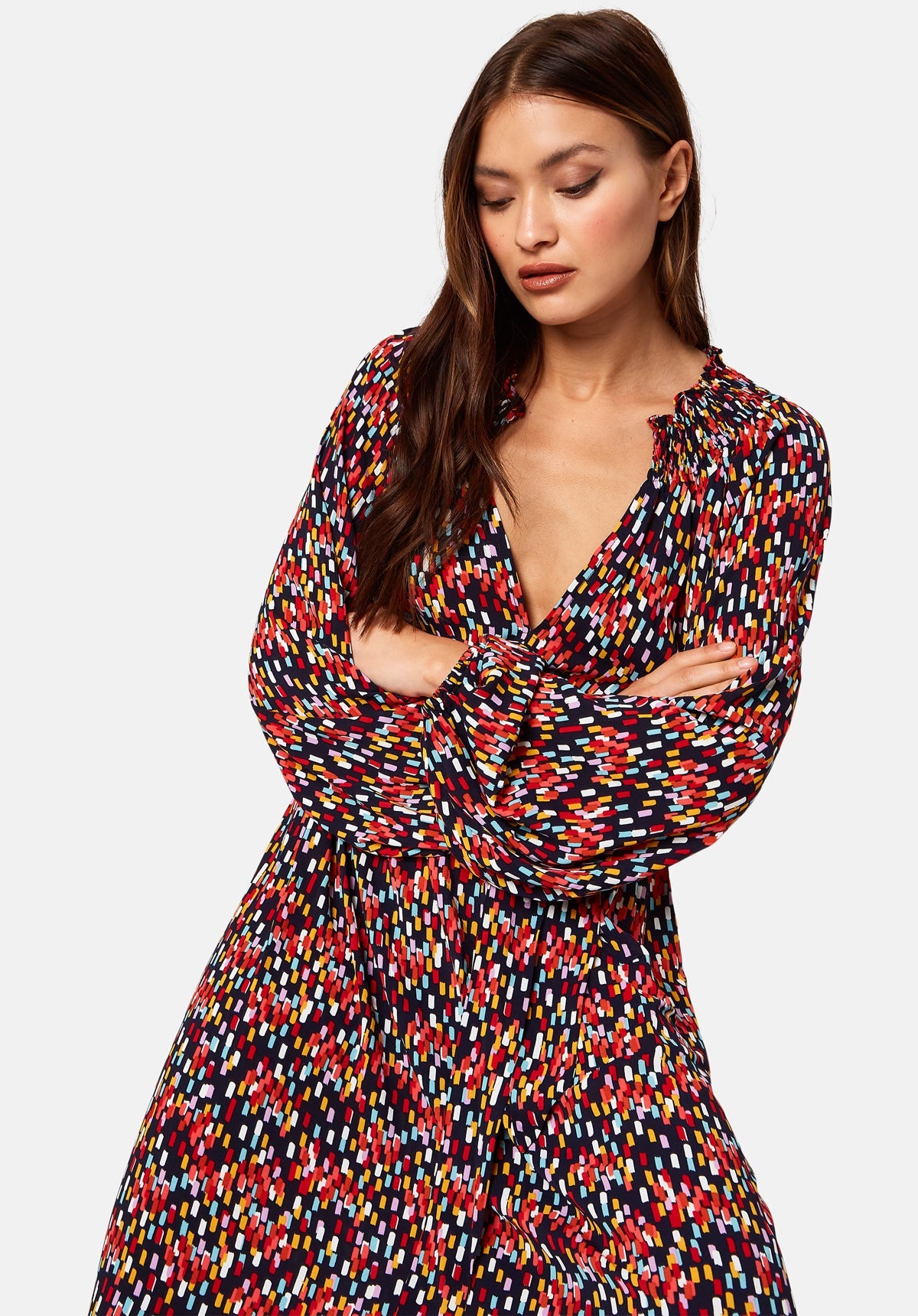 Traffic People Corrine Navy Dress