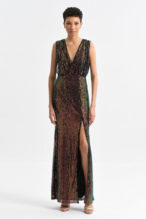 molly bracken sequin dress Molly Bracken Green Sequin/Beaded Dress