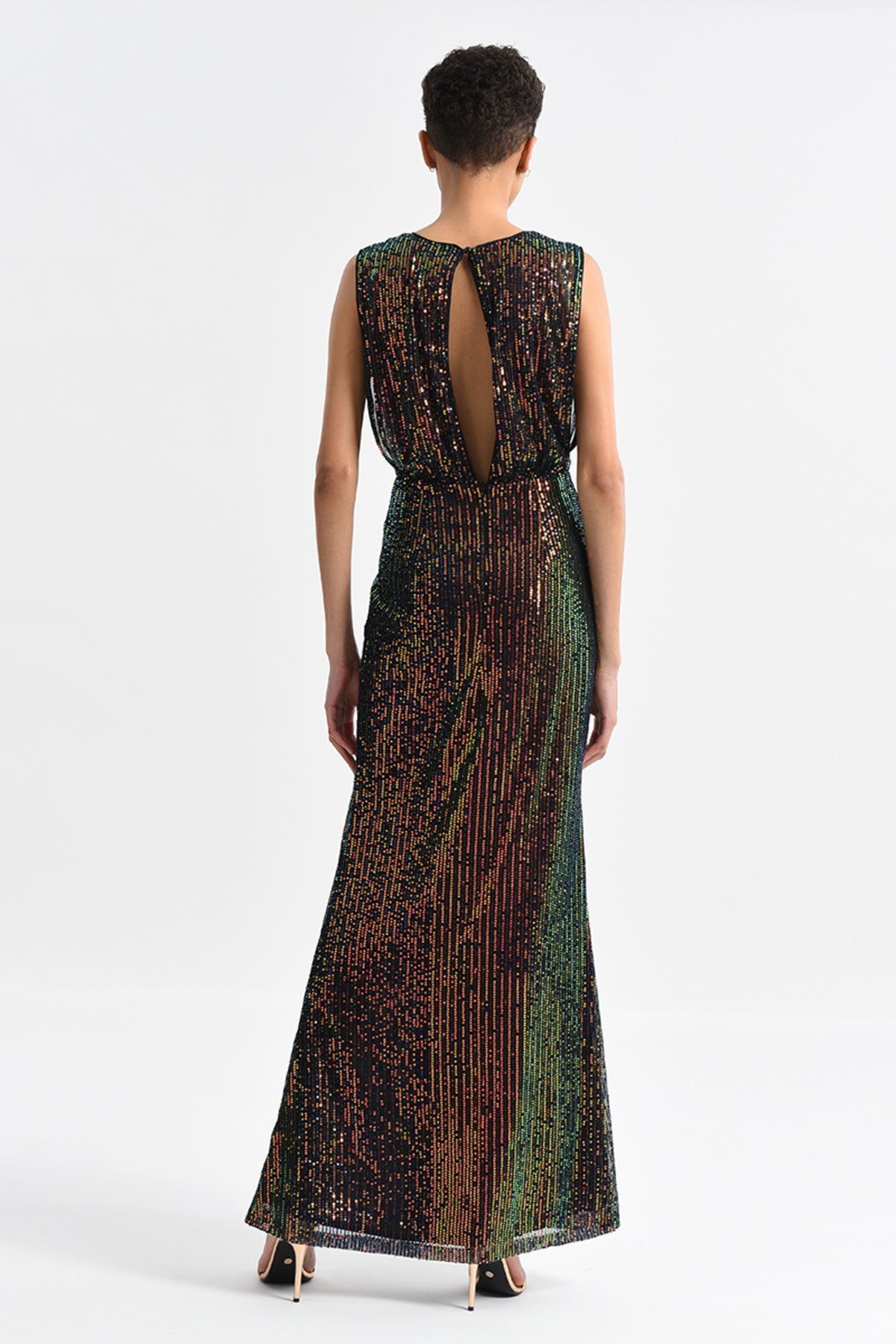 Molly Bracken Multi Coloured Long Sequin Dress