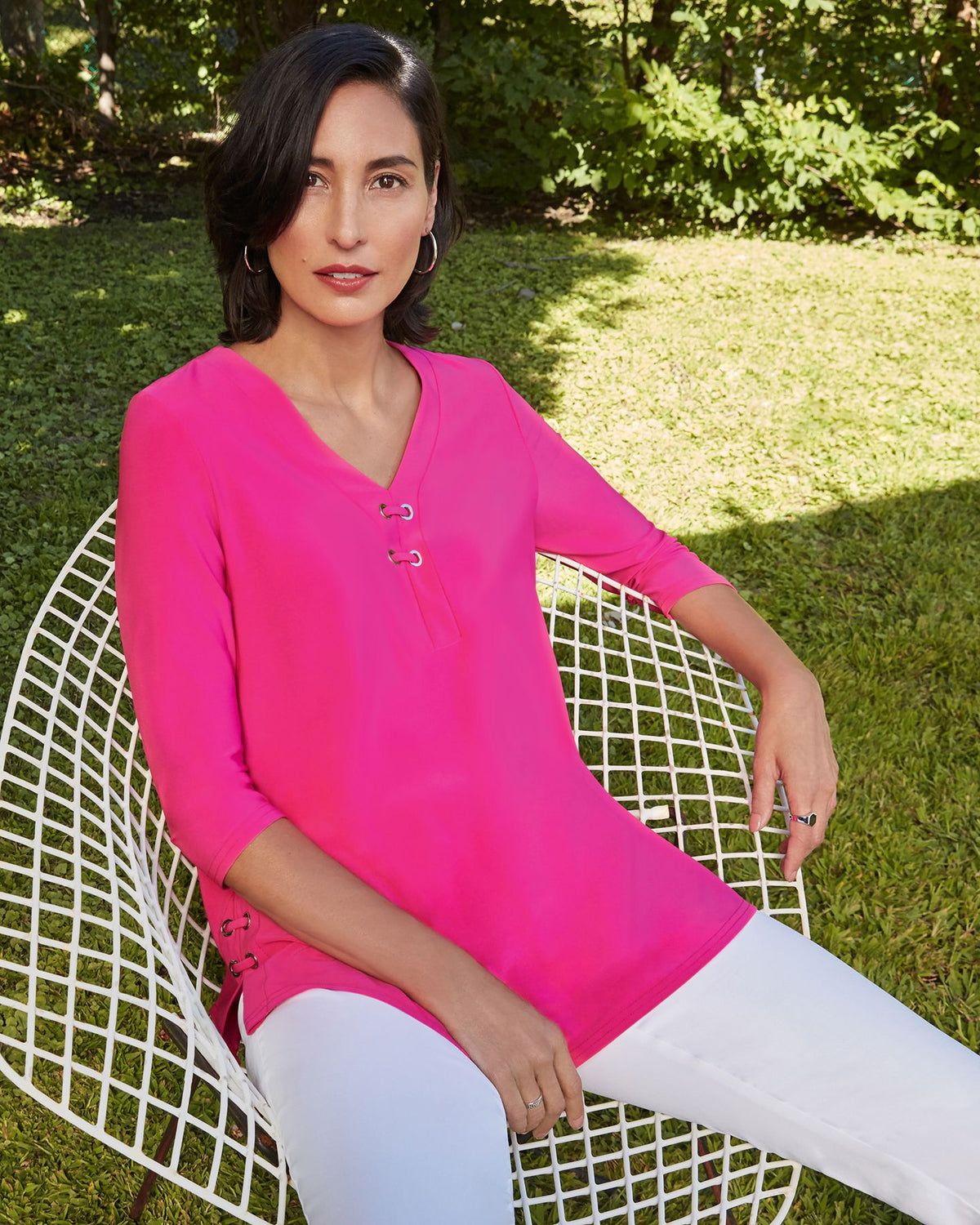 Joseph Ribkoff V-Neck, Easy Wearing Blouse