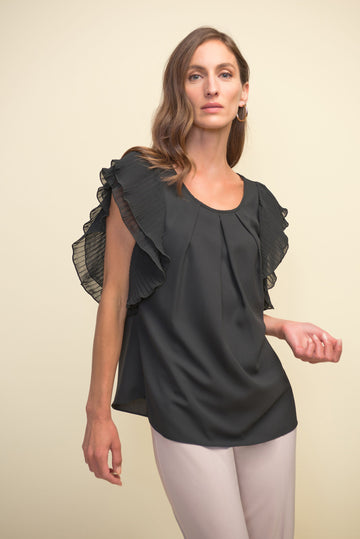 Joseph Ribkoff Ruffle Sleeve Top