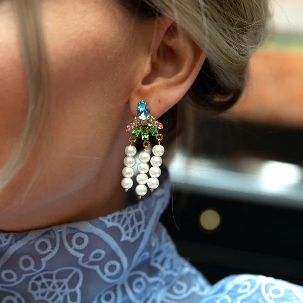 Caroline Svedbom Afrodite Gold Pastel Combo Earrings