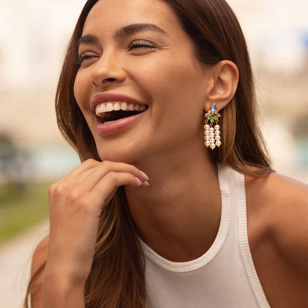 Caroline Svedbom Afrodite Gold Pastel Combo Earrings