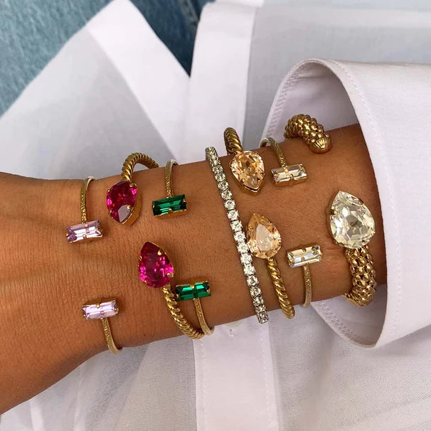 Caroline Svedbom Classic Rope Gold Bracelet - Crystal