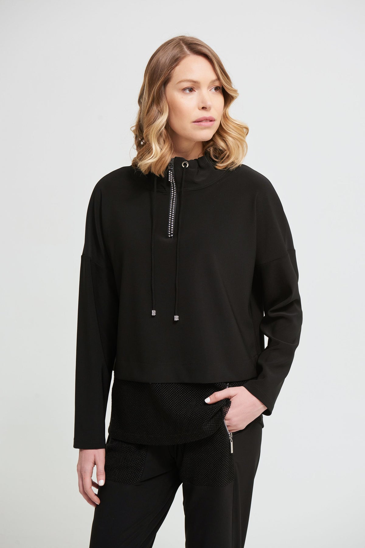 Joseph Ribkoff Mesh Panel Top