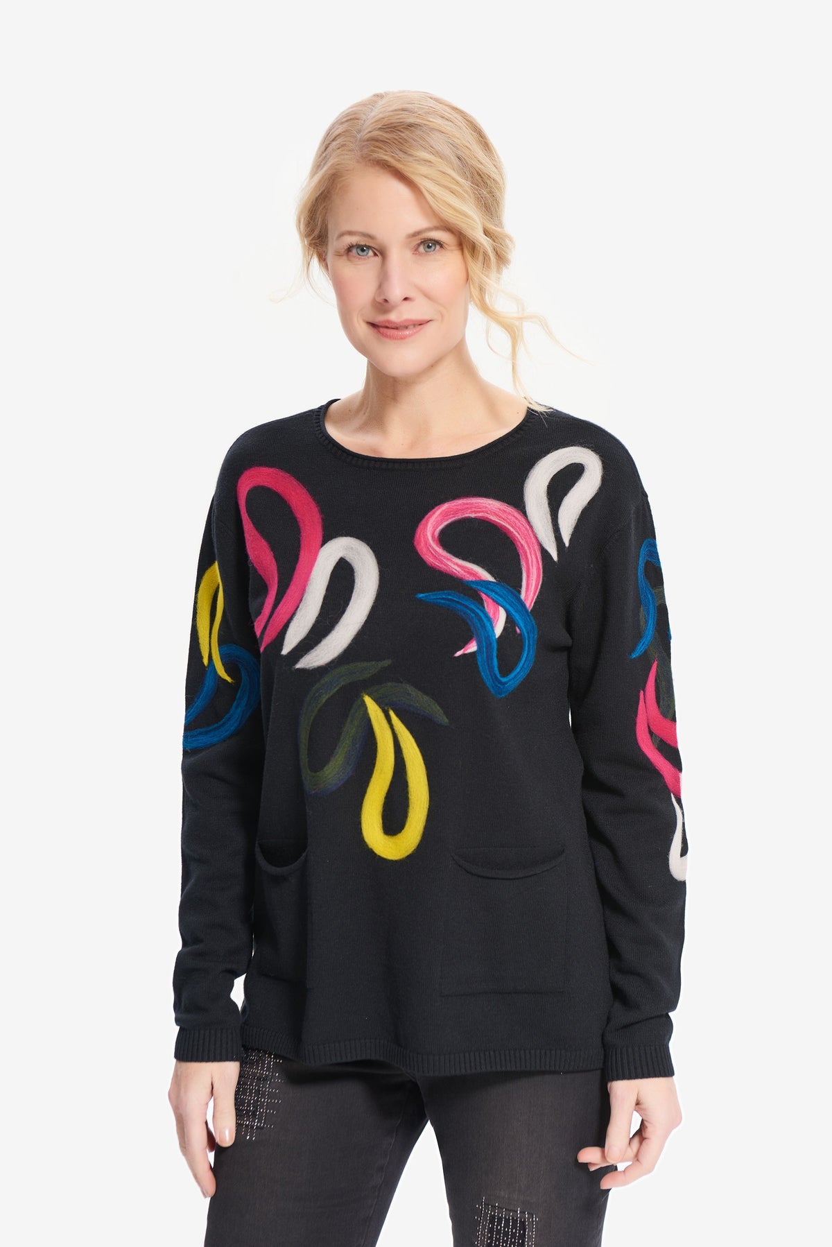 Joseph Ribkoff Embroidered Sweater