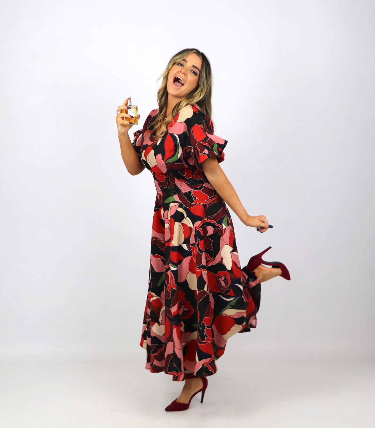 Lili Sidonio Modern 50&#39;s style printed dress