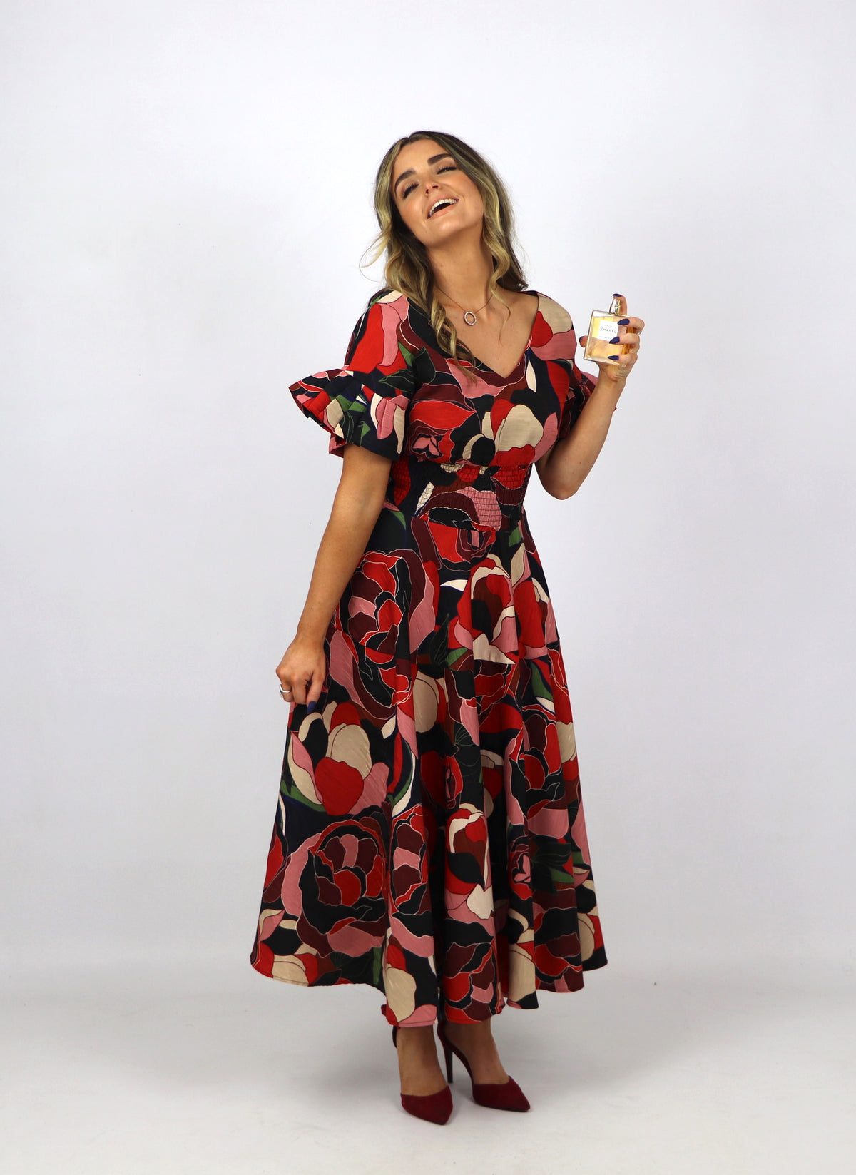 Lili Sidonio Modern 50&#39;s style printed dress
